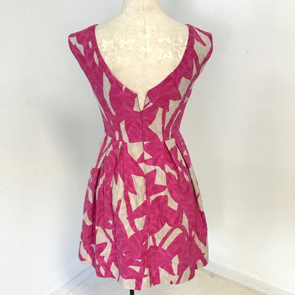 Shoshanna 4 Floral Print Sundress Pink & Cream - Picture 6 of 10